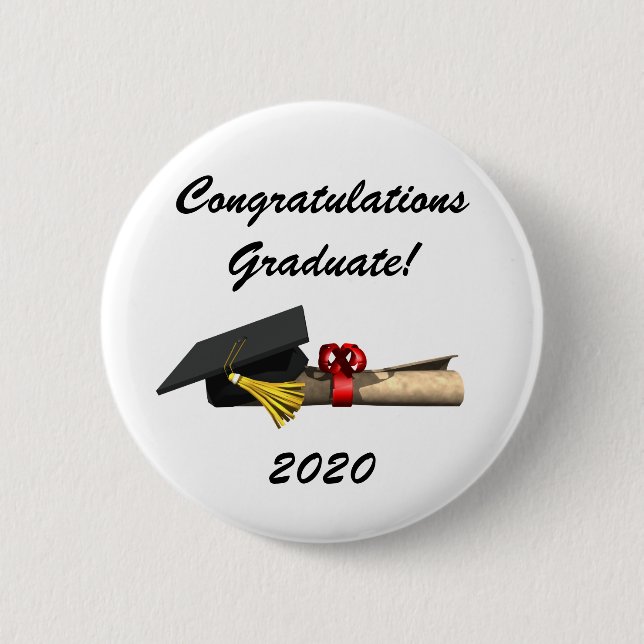 The Graduate - 6 Cm Round Badge (Front)