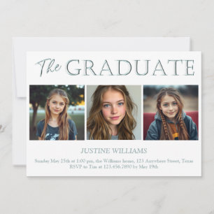 The Graduate in Pastel Green Invitation