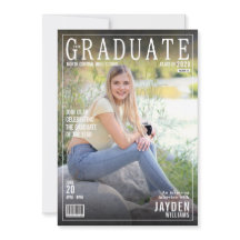 The Graduate Magazine Cover Trendy Chic Invitation