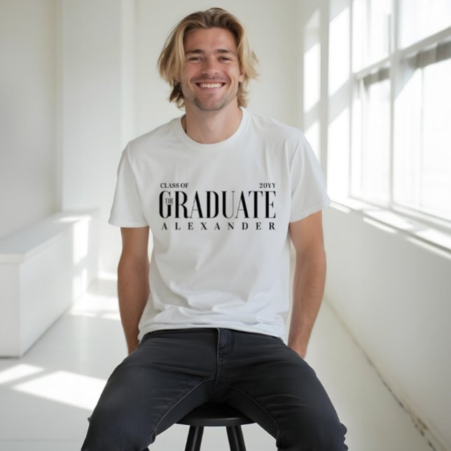 The Graduate Modern Trendy Class of 2022 Grad Name T-Shirt (The Graduate Modern Trendy Class of 2022 Grad Name T-Shirt)