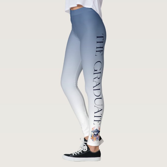 The Graduate Typography Floral Grad Hat Leggings (Left)