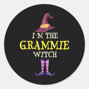 The Grammie Witch Costume Halloween Funny Witchy Classic Round Sticker