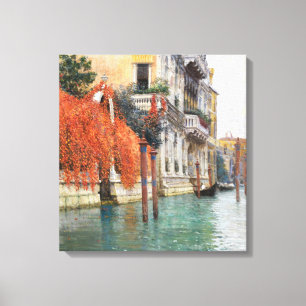 The Grand Canal in Venice (by Vincenzo Caprile) Canvas Print
