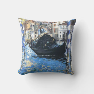 The grand canal of Venice Edouard Manet Cushion