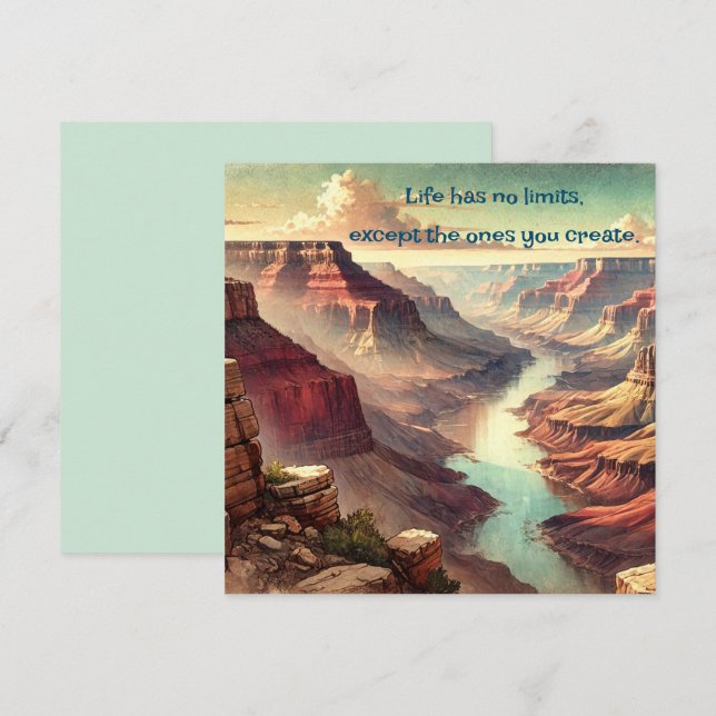 The Grand Canyon & Quote	 Card (Front/Back)