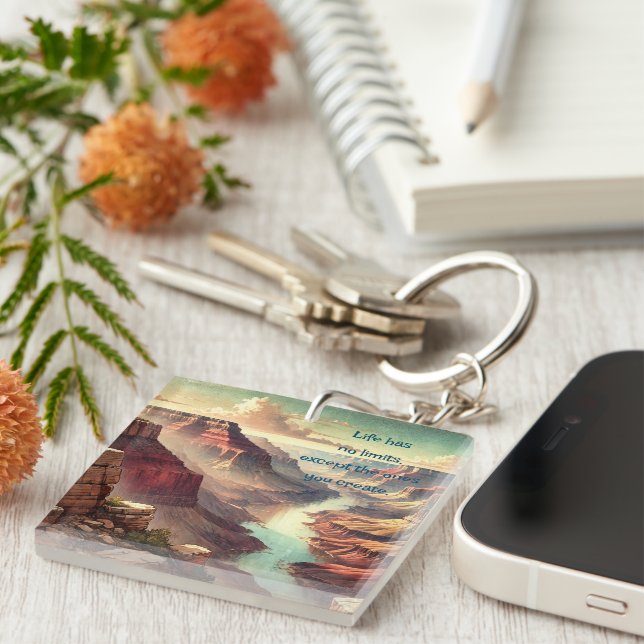 The Grand Canyon & Quote	 Key Ring (Front Right)