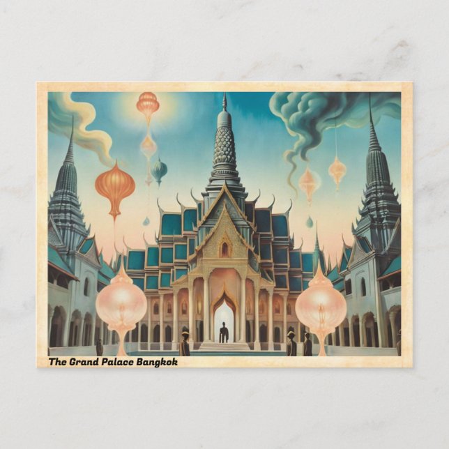 The Grand Palace Bangkok Vintage Travel Postcard (Front)