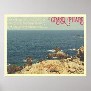 The Grand Phare beach shore line Jijel, Algeria Poster
