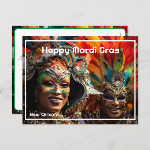 💚💜💛The Grand Revelry: Mardi Gras Magic Postcard