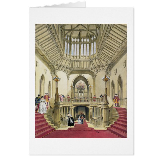 The Grand Staircase, Windsor Castle, from 'A Histo (Front)