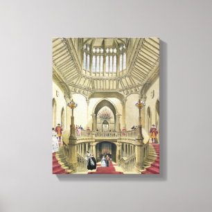 The Grand Staircase, Windsor Castle, from 'A Histo Canvas Print
