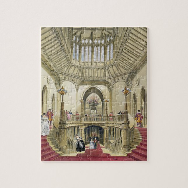 The Grand Staircase, Windsor Castle, from 'A Histo Jigsaw Puzzle (Vertical)