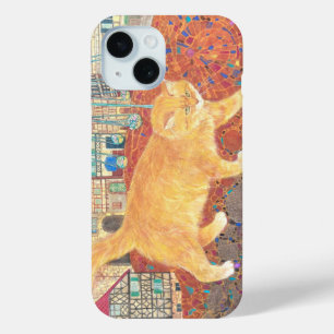 The Grand Stroll: Cat in the Storybook Town iPhone 15 Case