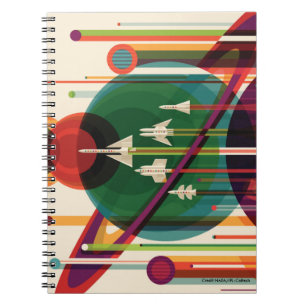 The Grand Tour - Retro NASA Travel Poster Notebook
