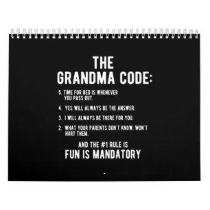 The Grandma Code Fun Is Mandatory Calendar