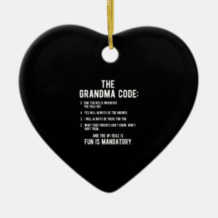 The Grandma Code   Fun Is Mandatory Ceramic Tree Decoration