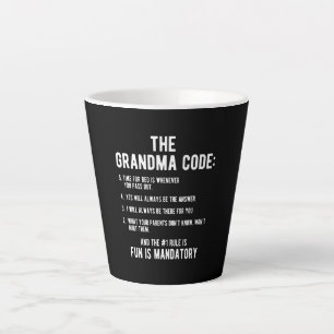 The Grandma Code Fun Is Mandatory Latte Mug