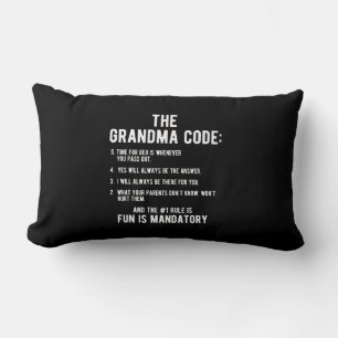 The Grandma Code Fun Is Mandatory Lumbar Cushion
