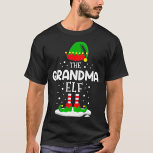 The Grandma Elf Christmas Family Matching Costume T-Shirt
