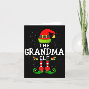 The Grandma Elf Christmas Family Matching Pajama  Card