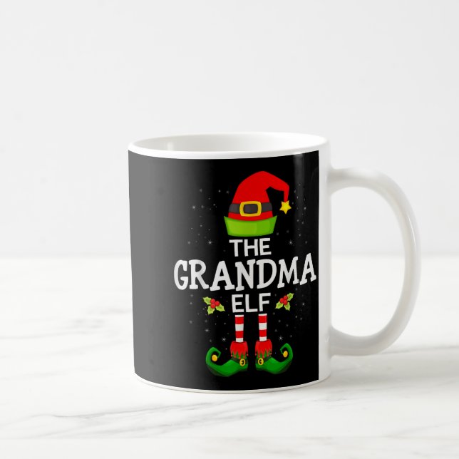 The Grandma Elf Christmas Family Matching Pajama  Coffee Mug (Right)