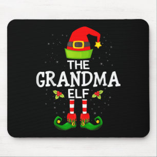 The Grandma Elf Christmas Family Matching Pajama  Mouse Pad