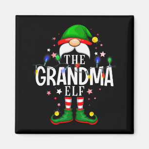 The Grandma Elf Christmas Family Pajama Party  Magnet