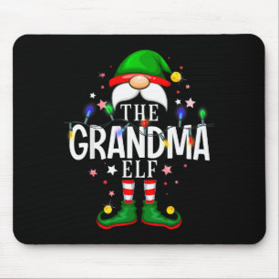 The Grandma Elf Christmas Family Pajama Party  Mouse Pad