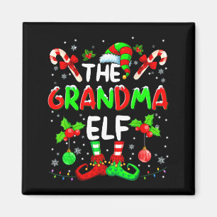 The Grandma Elf Costume Pajamas Pjs Christmas Xmas Magnet