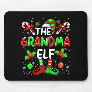 The Grandma Elf Costume Pajamas Pjs Christmas Xmas Mouse Pad