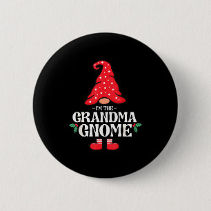 The Grandma Gnome Funny Family Matching Group Chri 6 Cm Round Badge