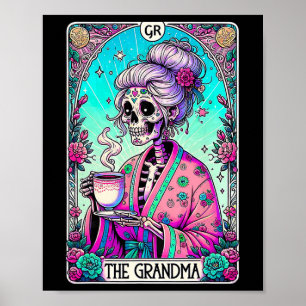 The Grandma Tarot Card Skeleton Mothers Day Witch Poster