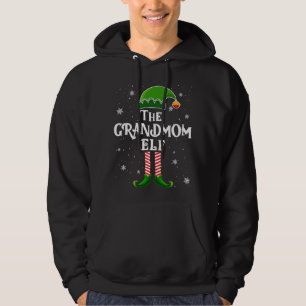 The Grandmom Elf Funny Christmas Family Matching X Hoodie