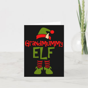 The Grandmummy Elf Family Matching Funny Christmas Card