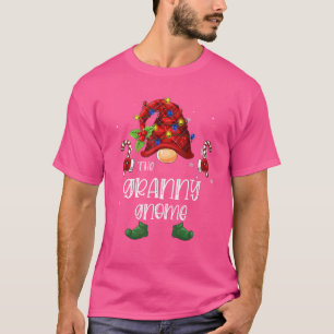 The Granny Gnome Buffalo Plaid Christmas Tree Ligh T-Shirt