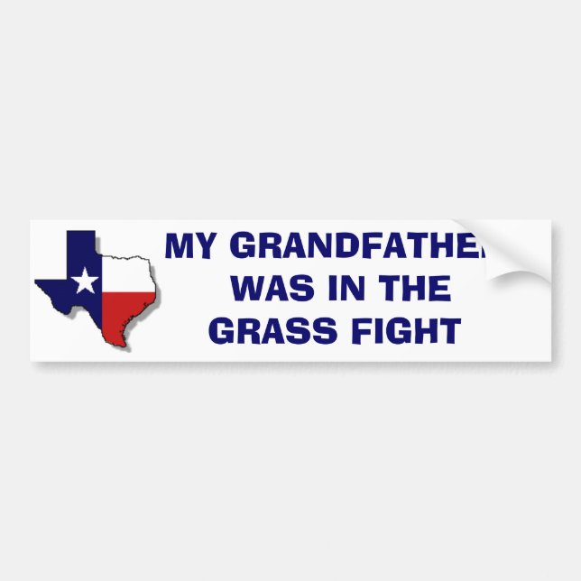 THE GRASS FIGHT BUMPER STICKER (Front)