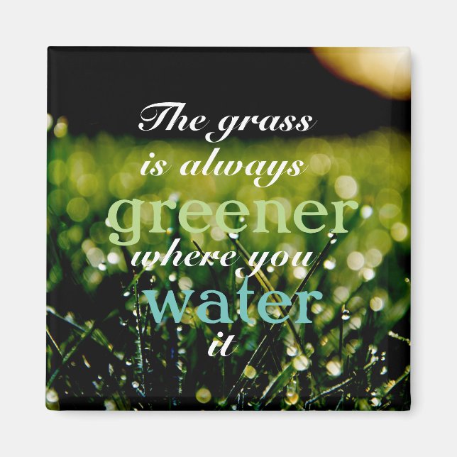 The grass is always greener where you water it magnet (Front)