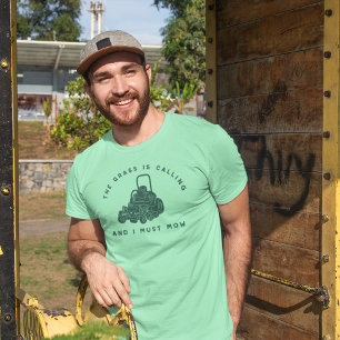 The Grass Is Calling and I Must Mow Funny Graphic Tri-Blend Shirt