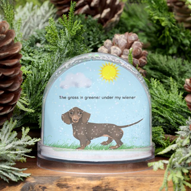 THE GRASS IS GREENER UNDER MY WIENER SNOWGLOBE (Winter)