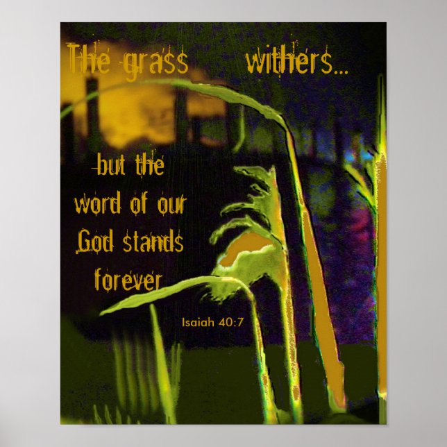 The grass withers... but the word of our God Poster (Front)