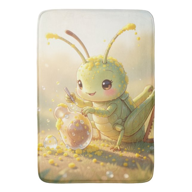 The Grasshopper and the Nectar Masterpiece Bath Mat (Front Vertical)