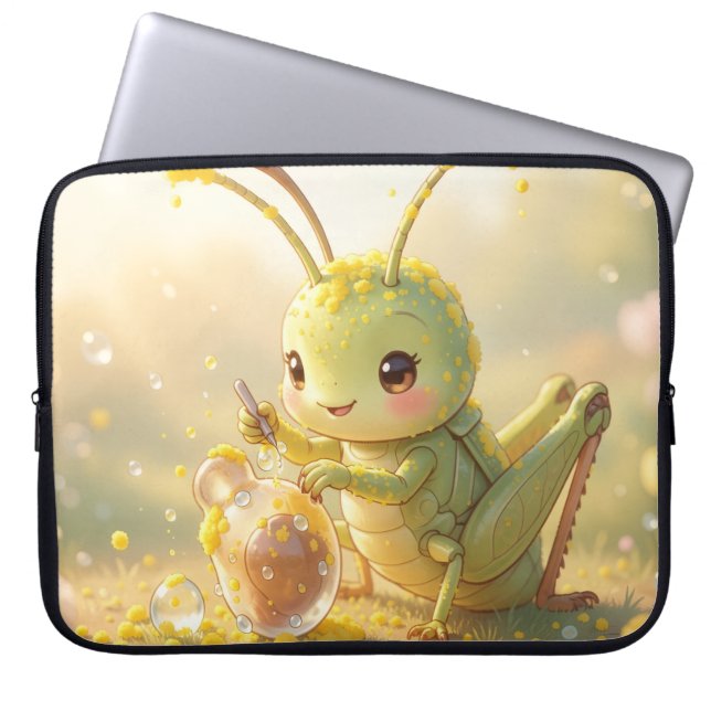 The Grasshopper and the Nectar Masterpiece Laptop Sleeve (Front)