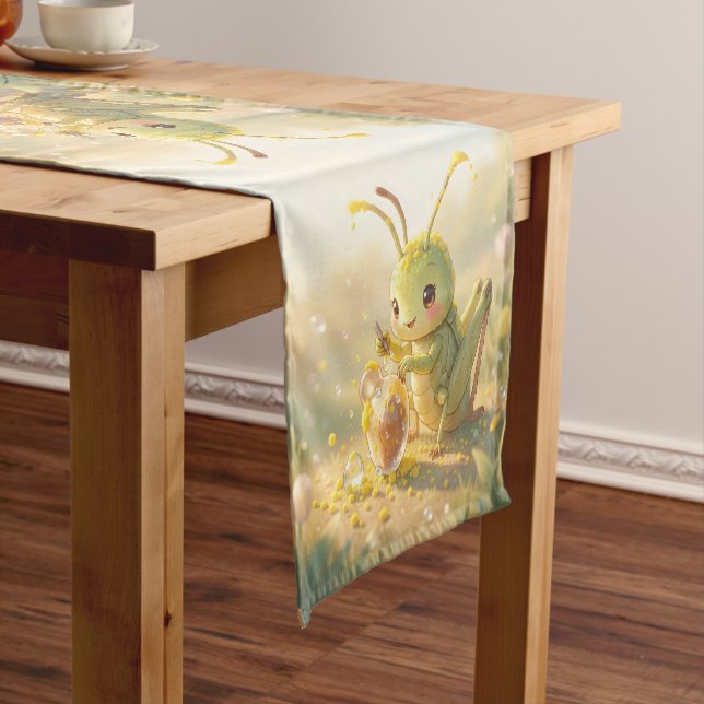 The Grasshopper and the Nectar Masterpiece Short Table Runner (In Situ)