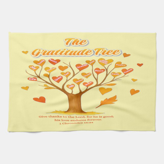  'The Gratitude Tree' Kitchen Towels (Horizontal)