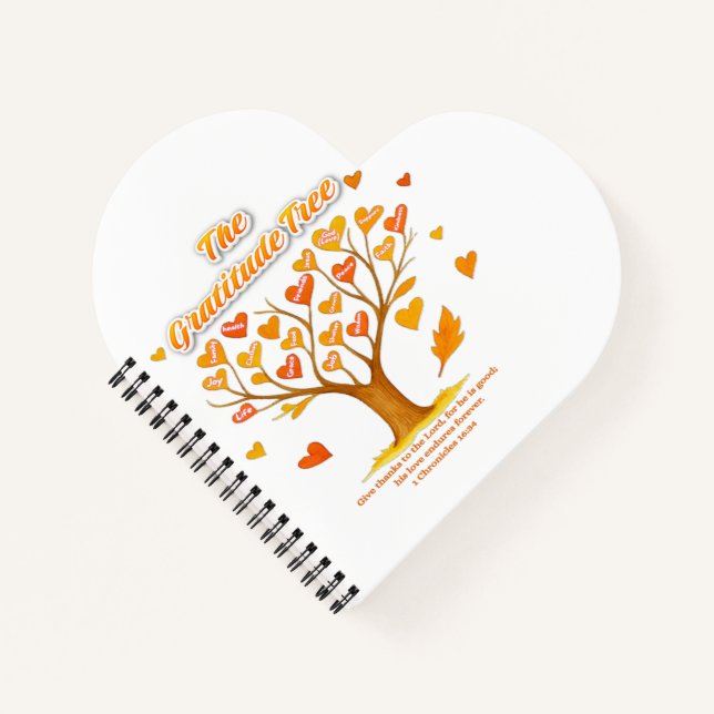 'The Gratitude Tree' Spiral Notebook (Front)