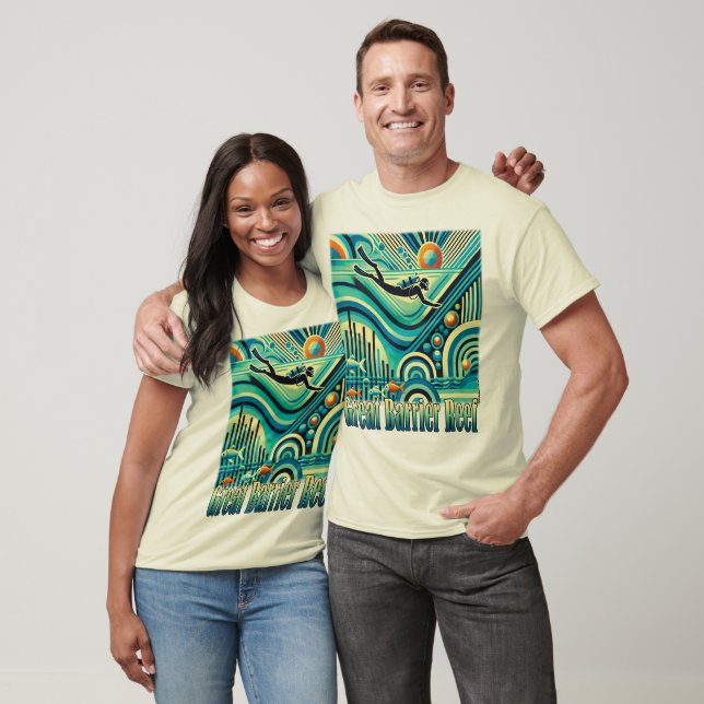 The Great Barrier Reef Retro Dive T-Shirt (Unisex)