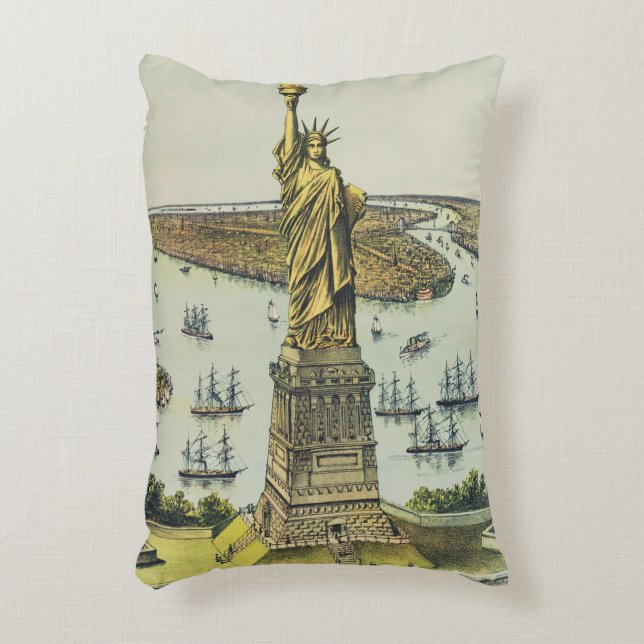 The Great Bartholdi Statue, Statue of Liberty Decorative Cushion (Front(Vertical))