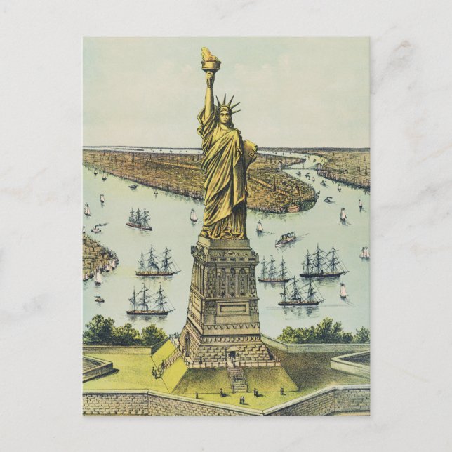 The Great Bartholdi Statue, Statue of Liberty Postcard (Front)