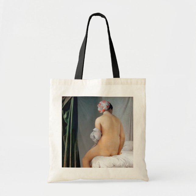 The Great Bather (Seated Woman), Dominique Ingres Tote Bag (Front)