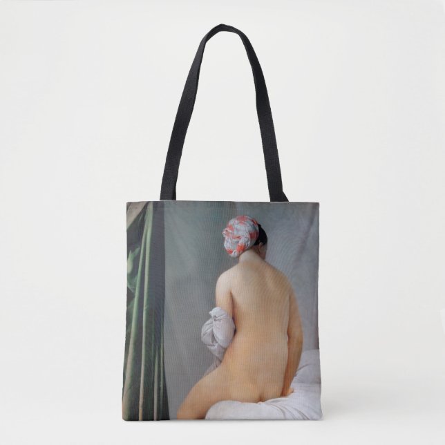 The Great Bather (Seated Woman), Dominique Ingres Tote Bag (Front)